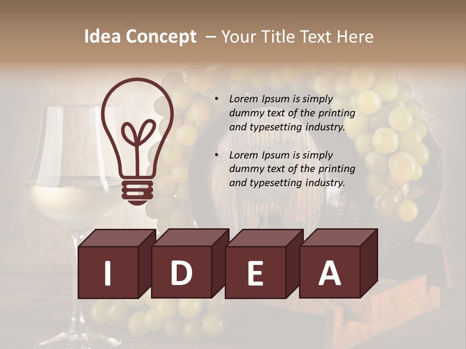 Bianco Fiera Grappolo PowerPoint Template