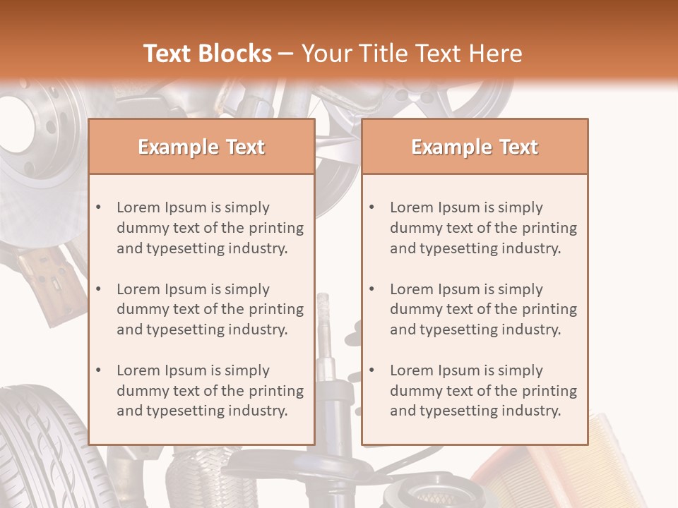 Tuning Blacharnia Opony PowerPoint Template
