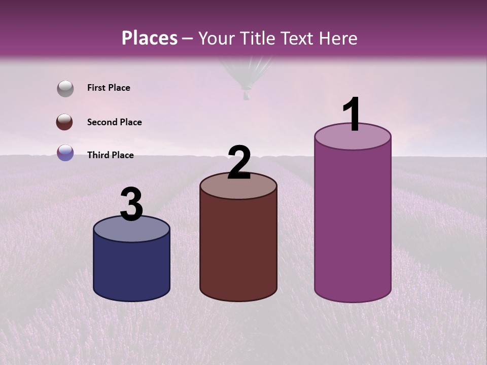 Vibrant Flying Hot Air Balloon PowerPoint Template