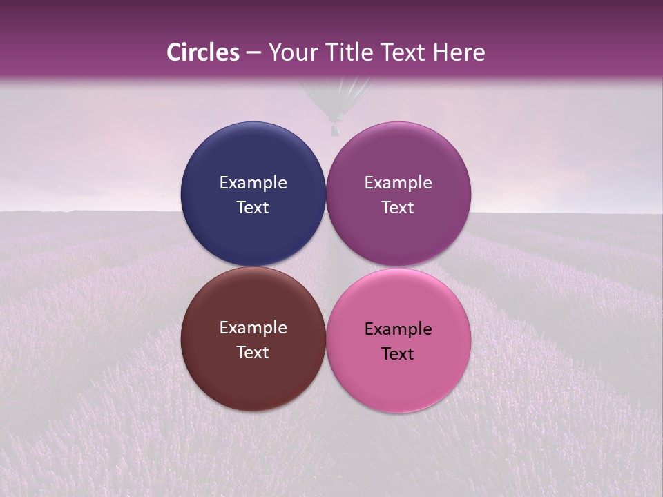 Vibrant Flying Hot Air Balloon PowerPoint Template