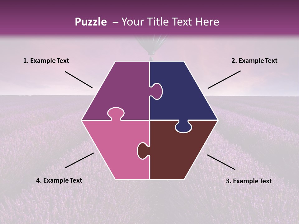 Vibrant Flying Hot Air Balloon PowerPoint Template