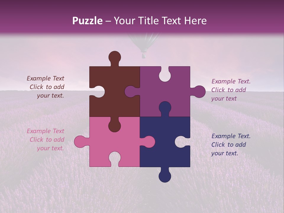 Vibrant Flying Hot Air Balloon PowerPoint Template