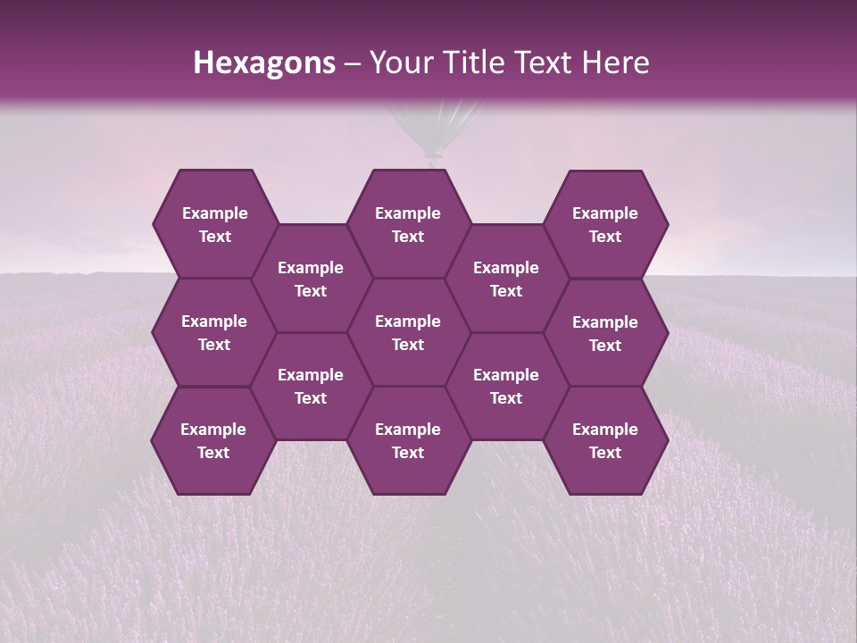 Vibrant Flying Hot Air Balloon PowerPoint Template