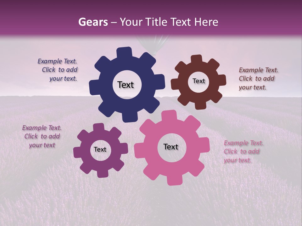 Vibrant Flying Hot Air Balloon PowerPoint Template