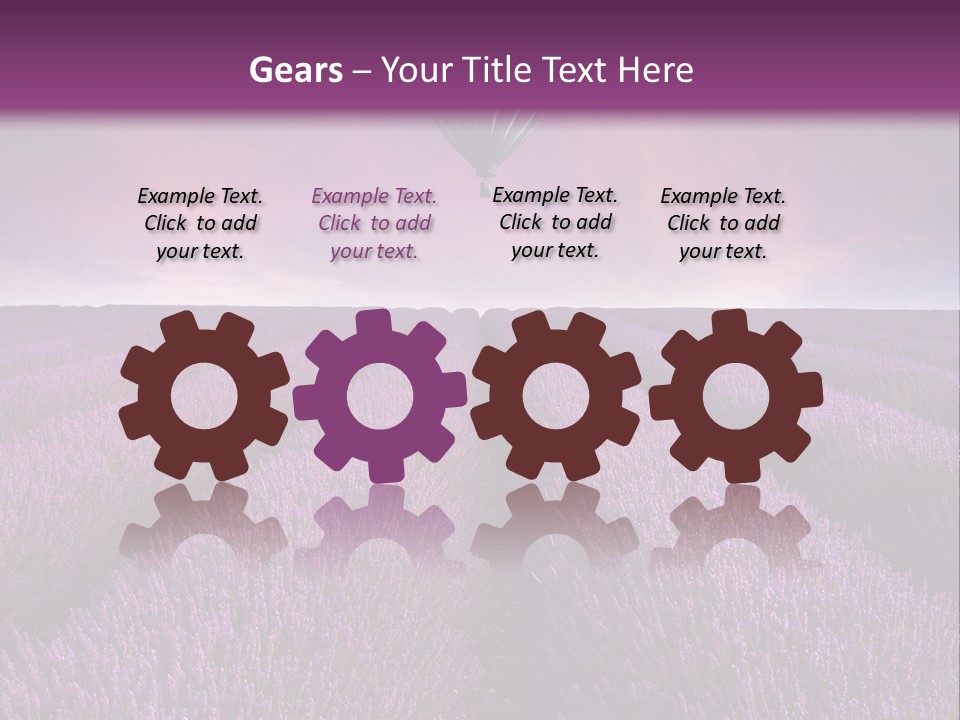 Vibrant Flying Hot Air Balloon PowerPoint Template