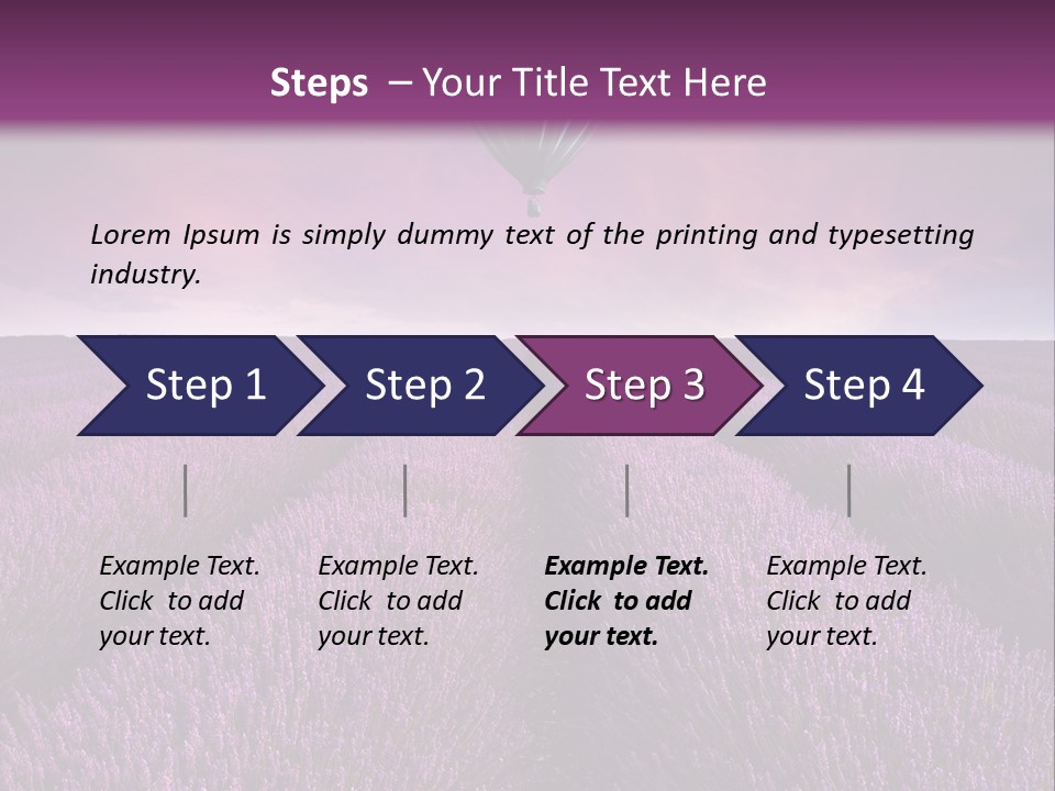 Vibrant Flying Hot Air Balloon PowerPoint Template