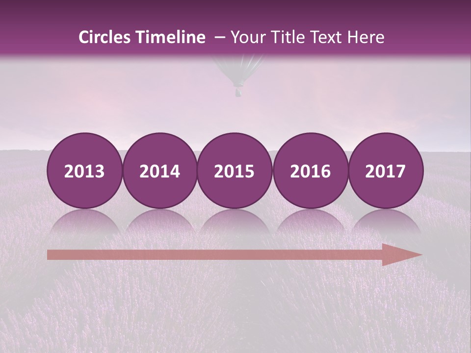 Vibrant Flying Hot Air Balloon PowerPoint Template