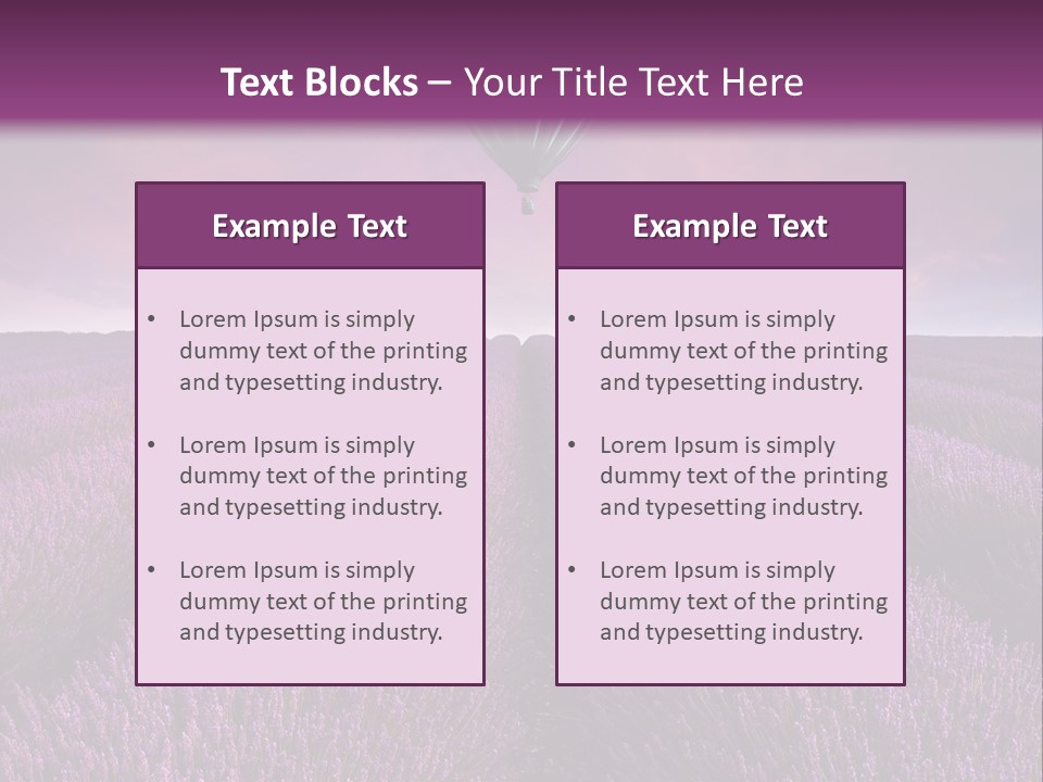 Vibrant Flying Hot Air Balloon PowerPoint Template