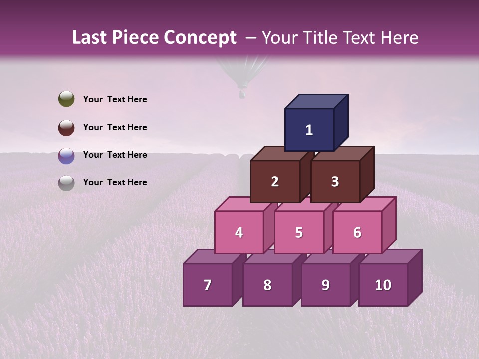 Vibrant Flying Hot Air Balloon PowerPoint Template