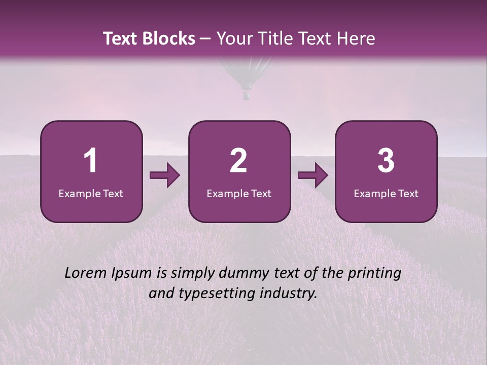 Vibrant Flying Hot Air Balloon PowerPoint Template