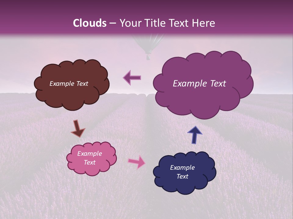 Vibrant Flying Hot Air Balloon PowerPoint Template