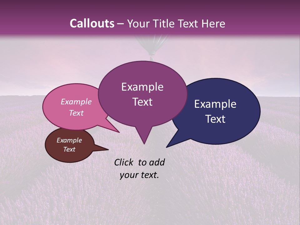 Vibrant Flying Hot Air Balloon PowerPoint Template