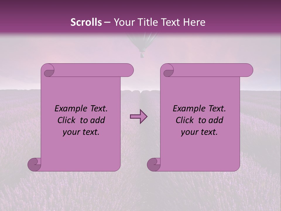 Vibrant Flying Hot Air Balloon PowerPoint Template
