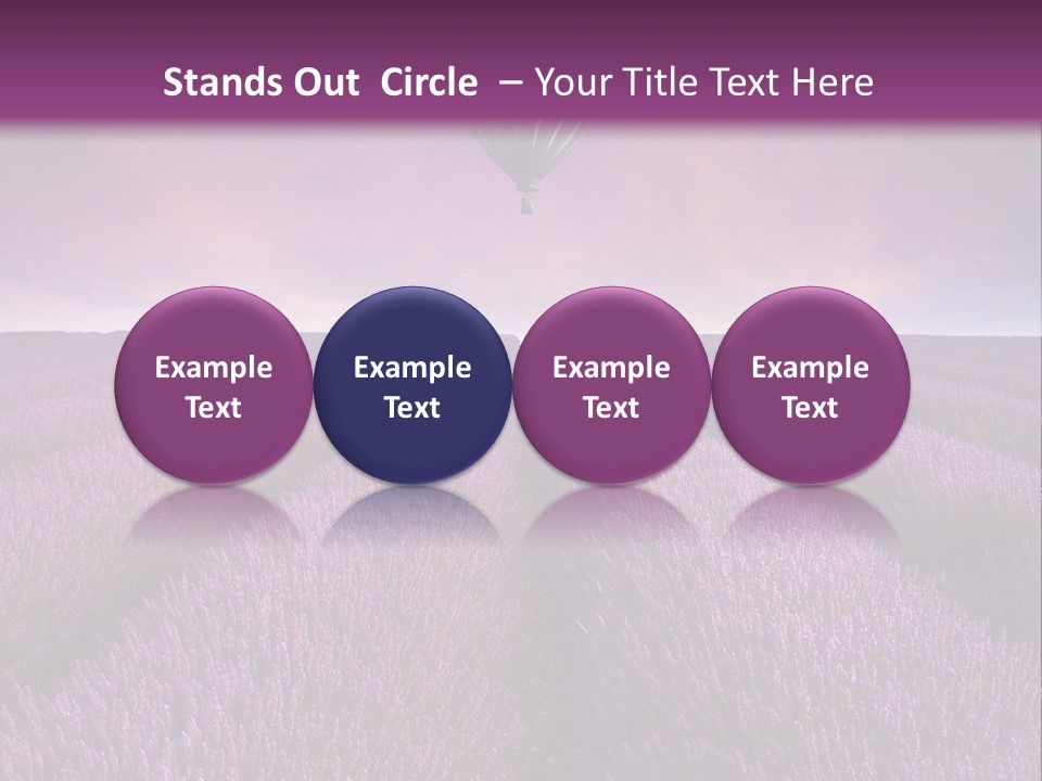 Vibrant Flying Hot Air Balloon PowerPoint Template