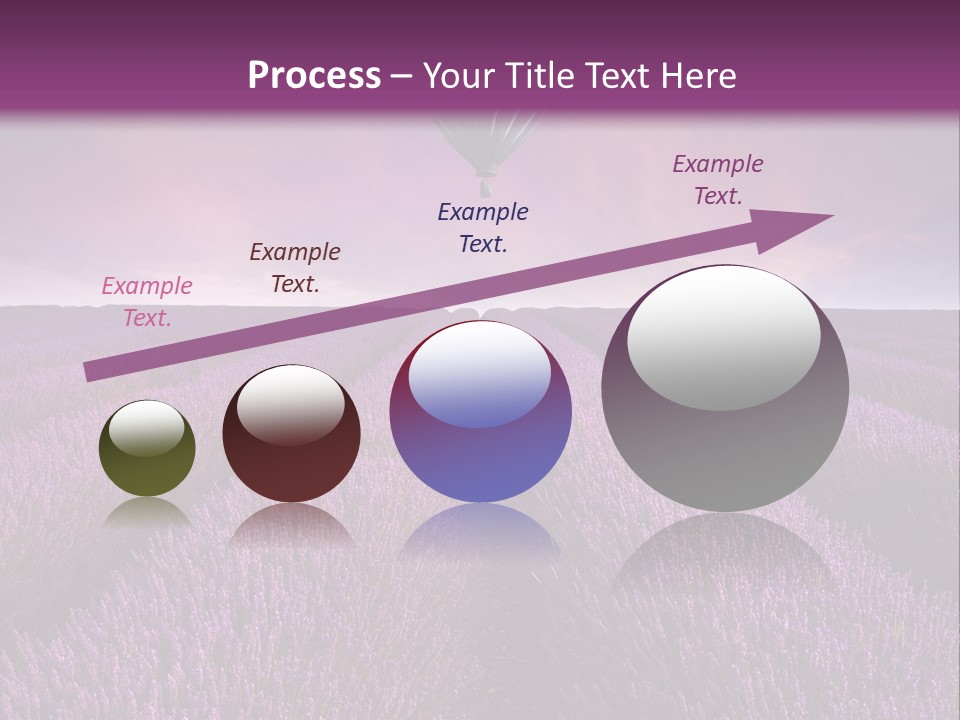 Vibrant Flying Hot Air Balloon PowerPoint Template