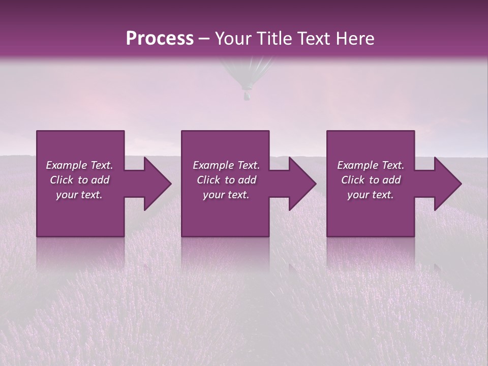 Vibrant Flying Hot Air Balloon PowerPoint Template