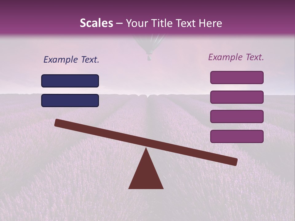 Vibrant Flying Hot Air Balloon PowerPoint Template
