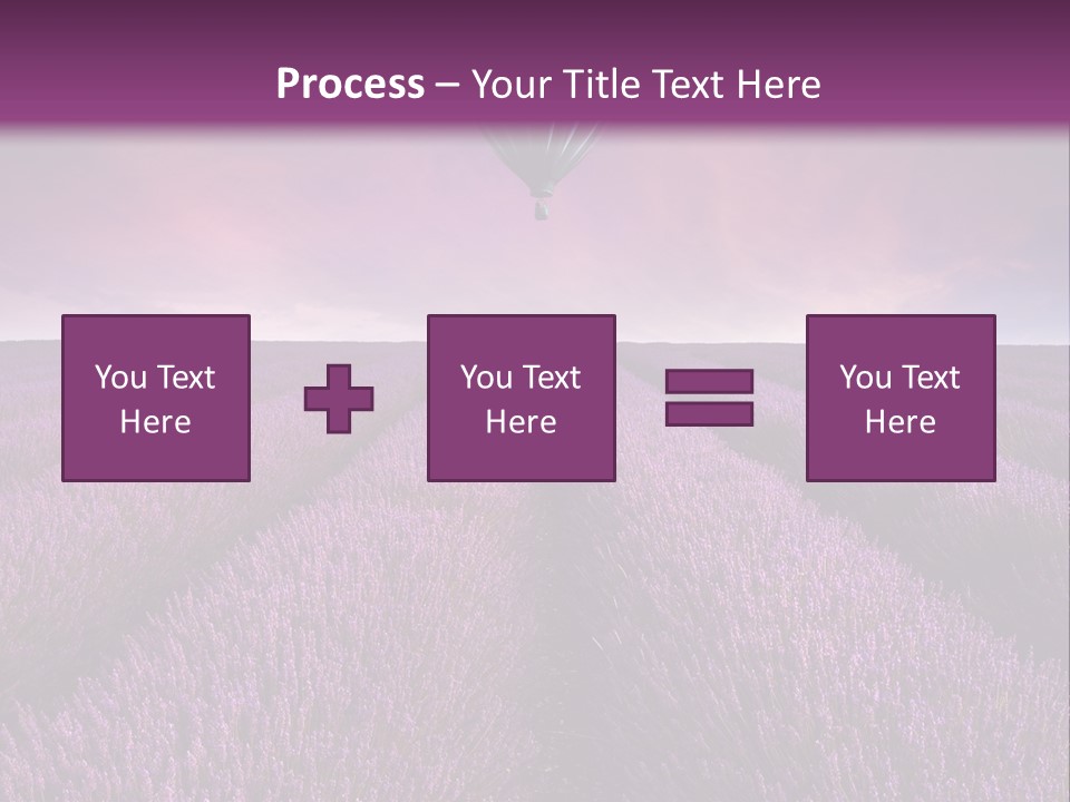 Vibrant Flying Hot Air Balloon PowerPoint Template