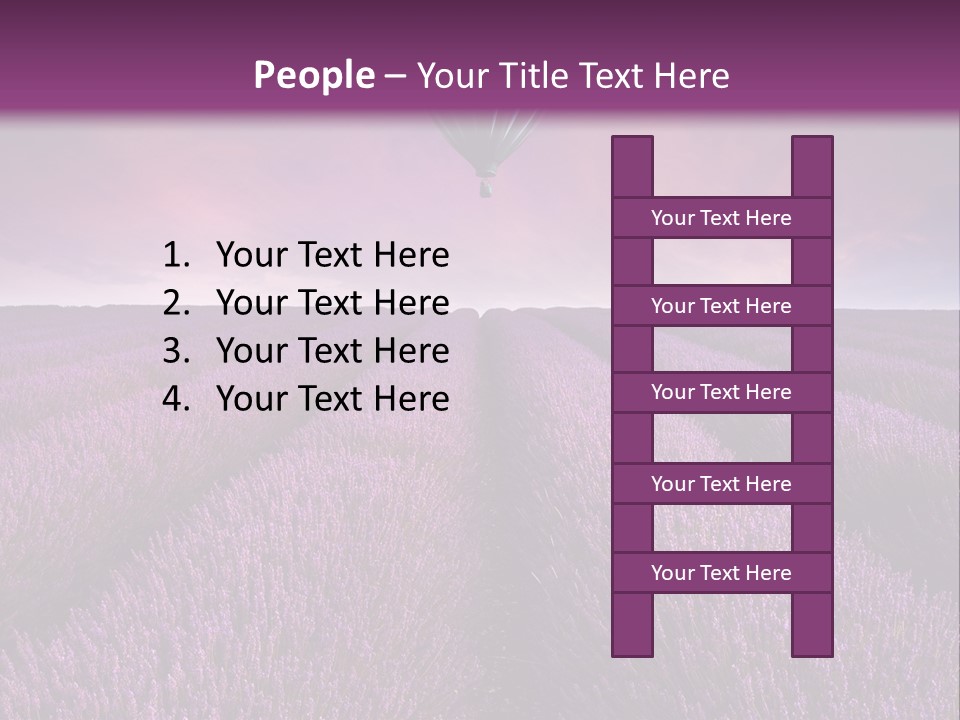 Vibrant Flying Hot Air Balloon PowerPoint Template