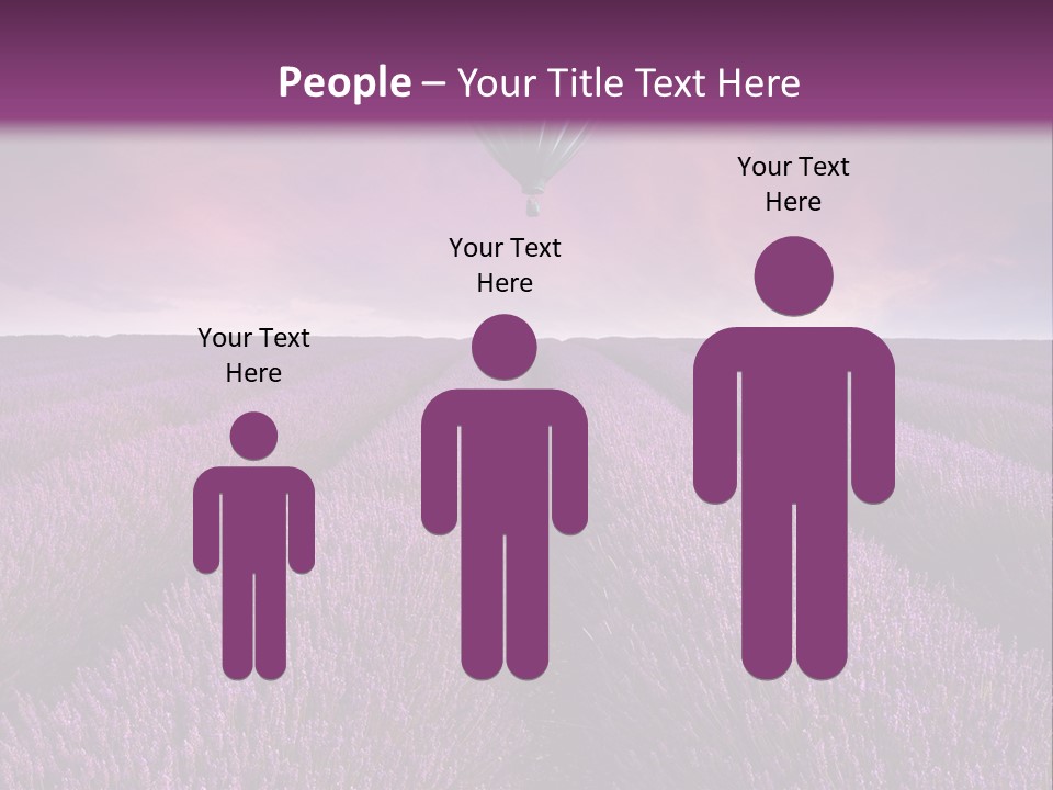 Vibrant Flying Hot Air Balloon PowerPoint Template