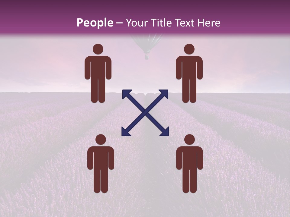 Vibrant Flying Hot Air Balloon PowerPoint Template