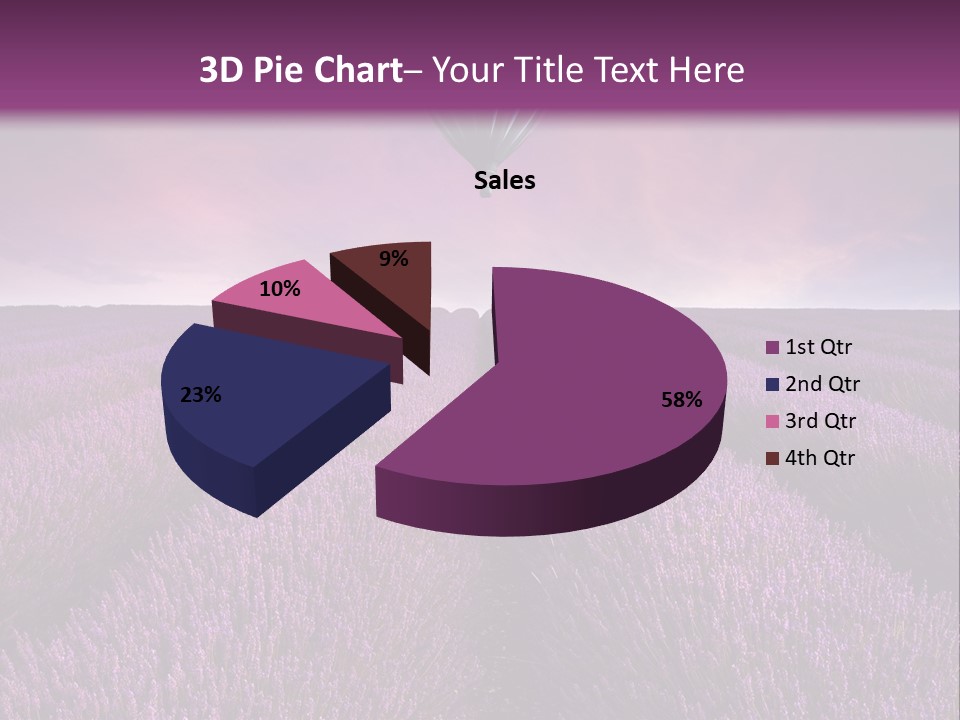 Vibrant Flying Hot Air Balloon PowerPoint Template