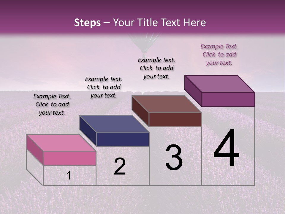 Vibrant Flying Hot Air Balloon PowerPoint Template