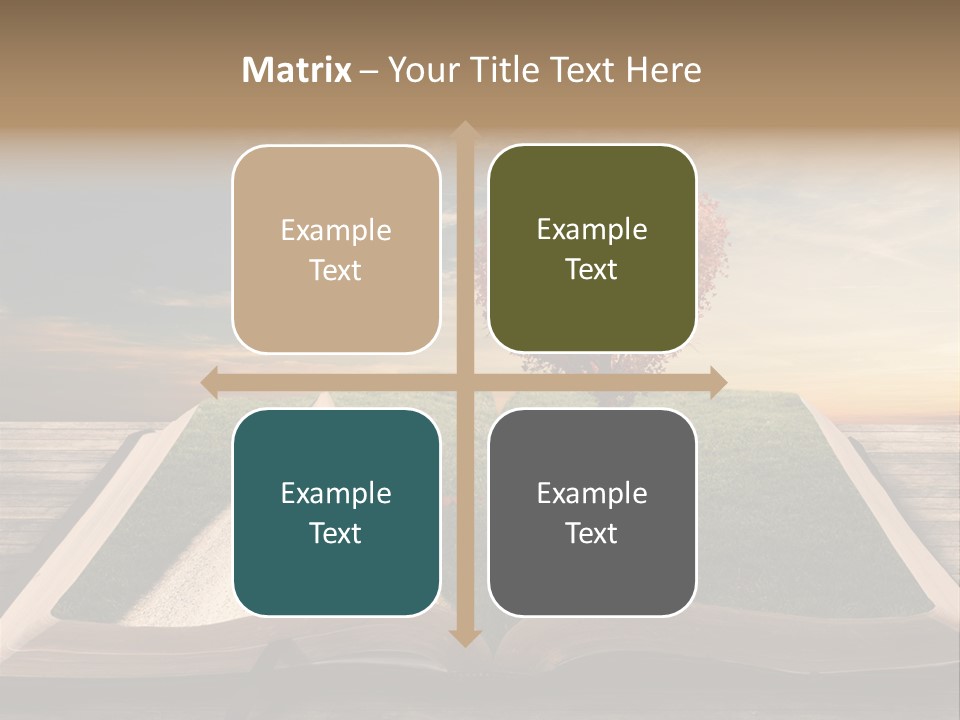 Heart Park Orange PowerPoint Template