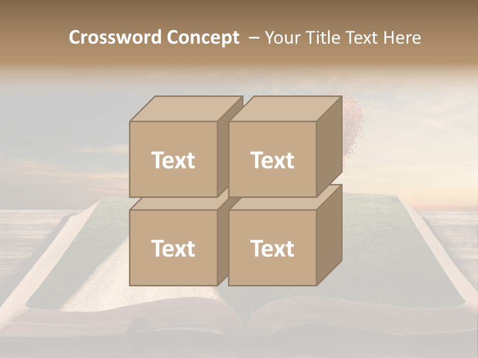 Heart Park Orange PowerPoint Template