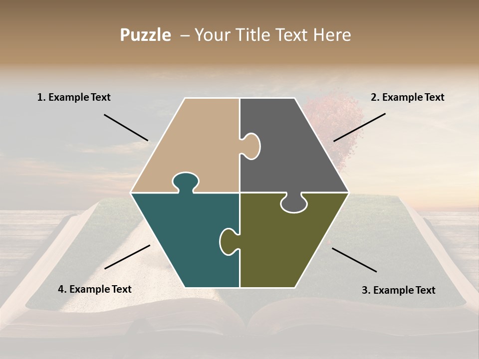 Heart Park Orange PowerPoint Template