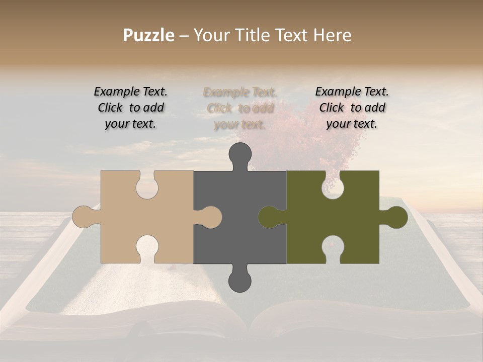 Heart Park Orange PowerPoint Template