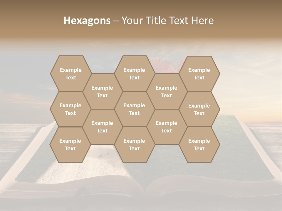 Heart Park Orange PowerPoint Template