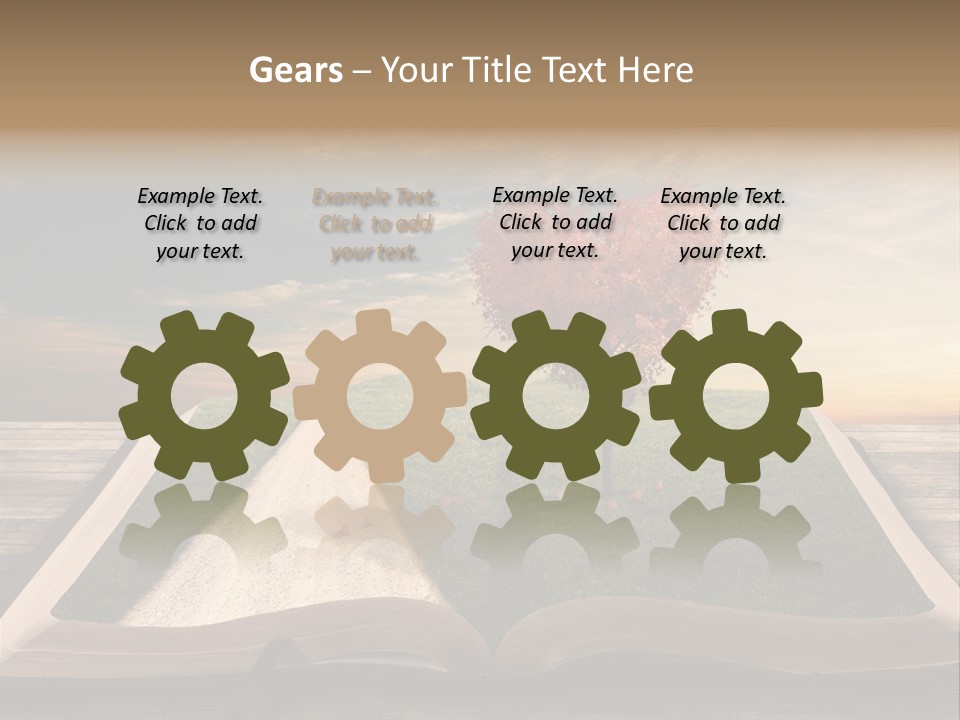 Heart Park Orange PowerPoint Template