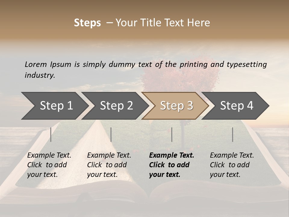 Heart Park Orange PowerPoint Template