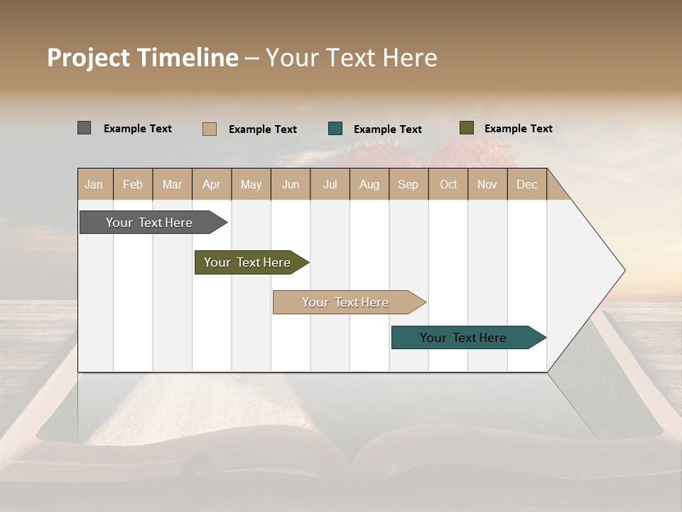 Heart Park Orange PowerPoint Template