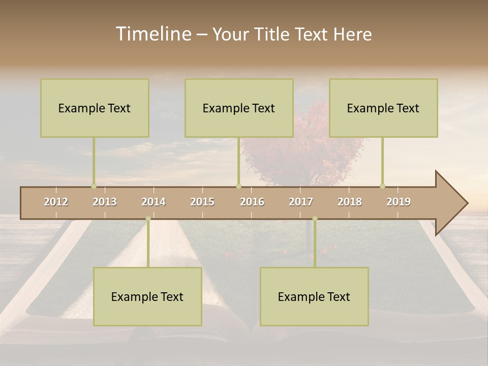Heart Park Orange PowerPoint Template