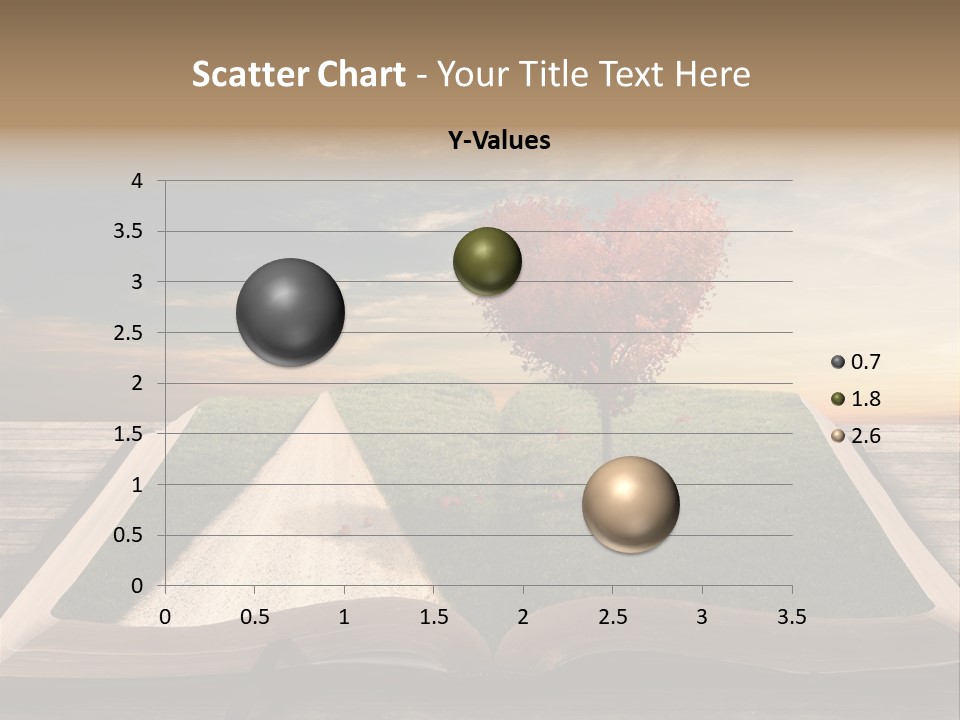 Heart Park Orange PowerPoint Template