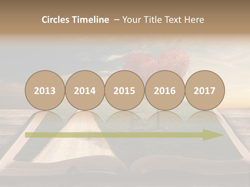 Heart Park Orange PowerPoint Template