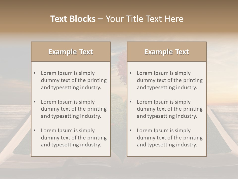Heart Park Orange PowerPoint Template