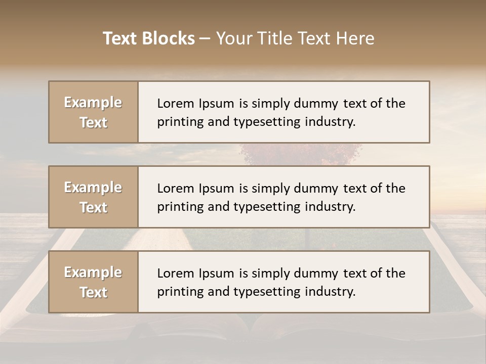 Heart Park Orange PowerPoint Template