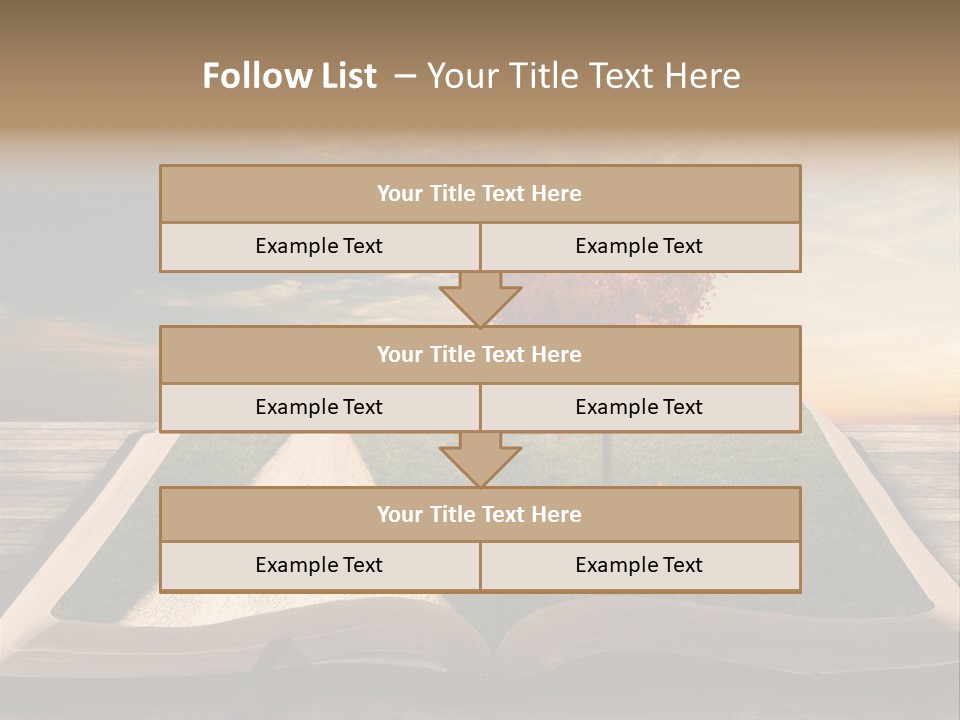 Heart Park Orange PowerPoint Template