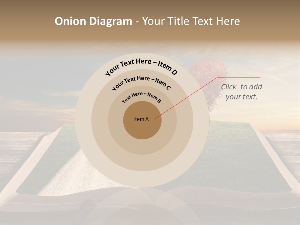 Heart Park Orange PowerPoint Template