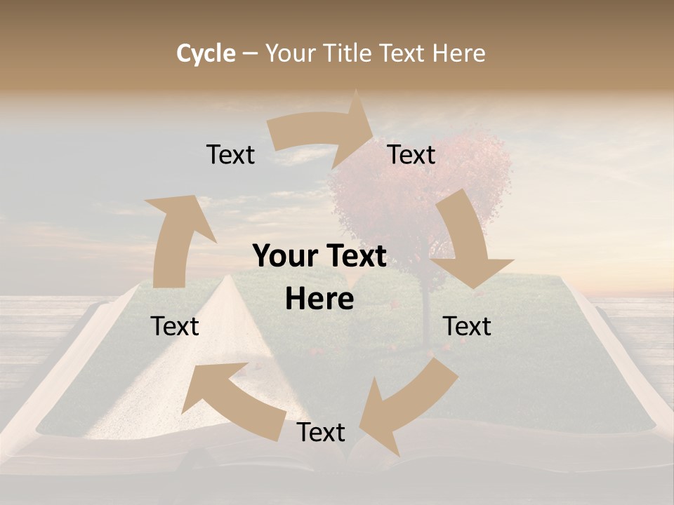 Heart Park Orange PowerPoint Template