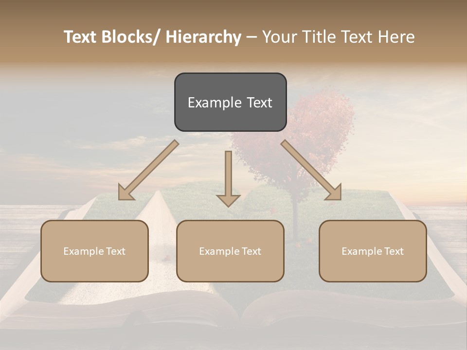 Heart Park Orange PowerPoint Template