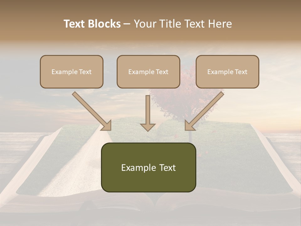 Heart Park Orange PowerPoint Template