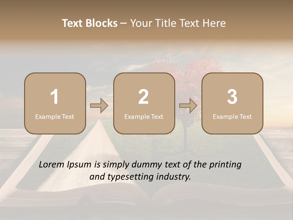 Heart Park Orange PowerPoint Template