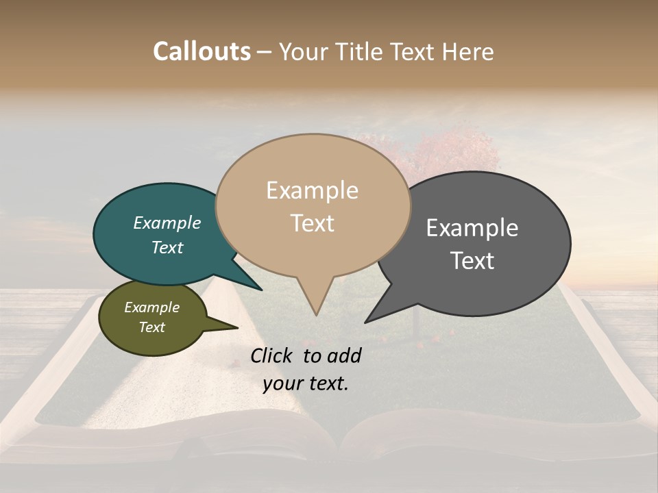 Heart Park Orange PowerPoint Template