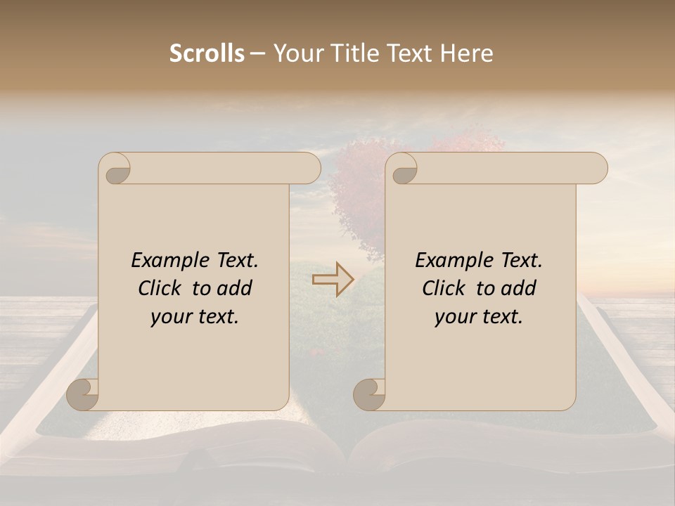 Heart Park Orange PowerPoint Template