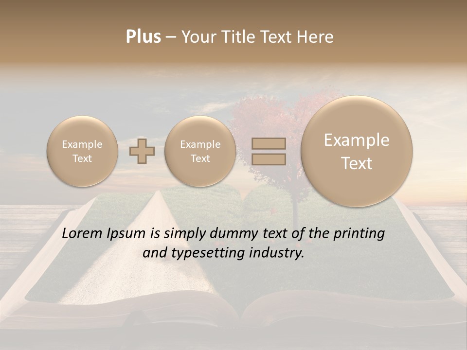 Heart Park Orange PowerPoint Template