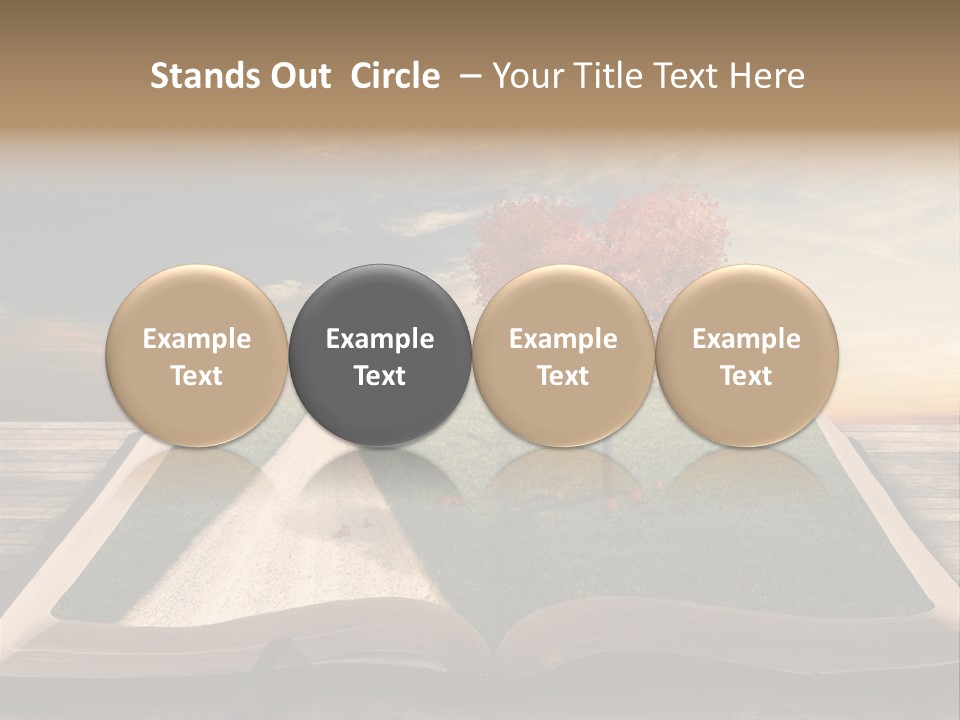 Heart Park Orange PowerPoint Template